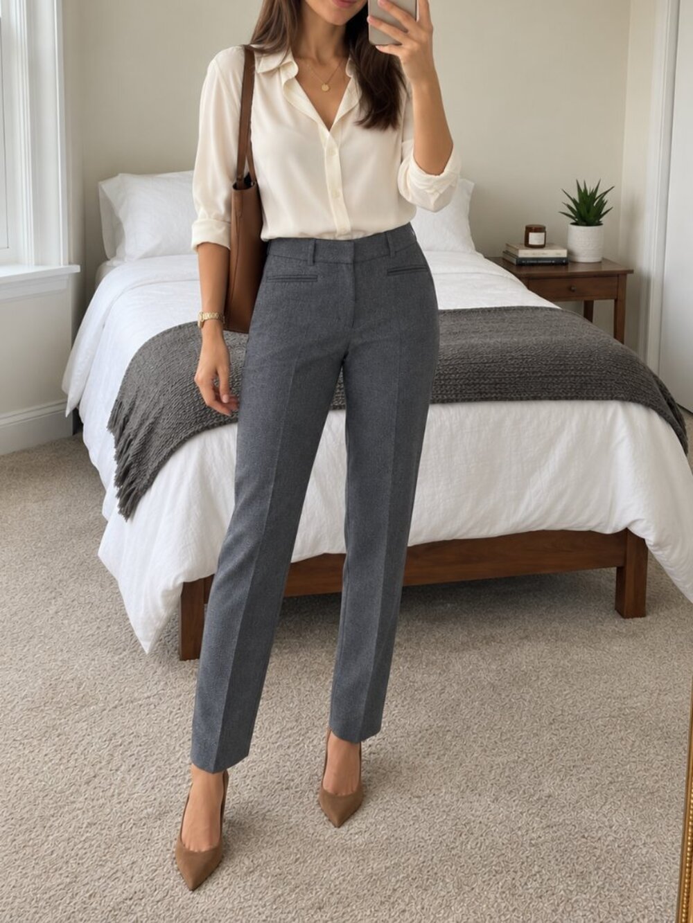 Calvin Klein Size 0 Gray Tailored Slim Straight Leg Dress Pants Trousers